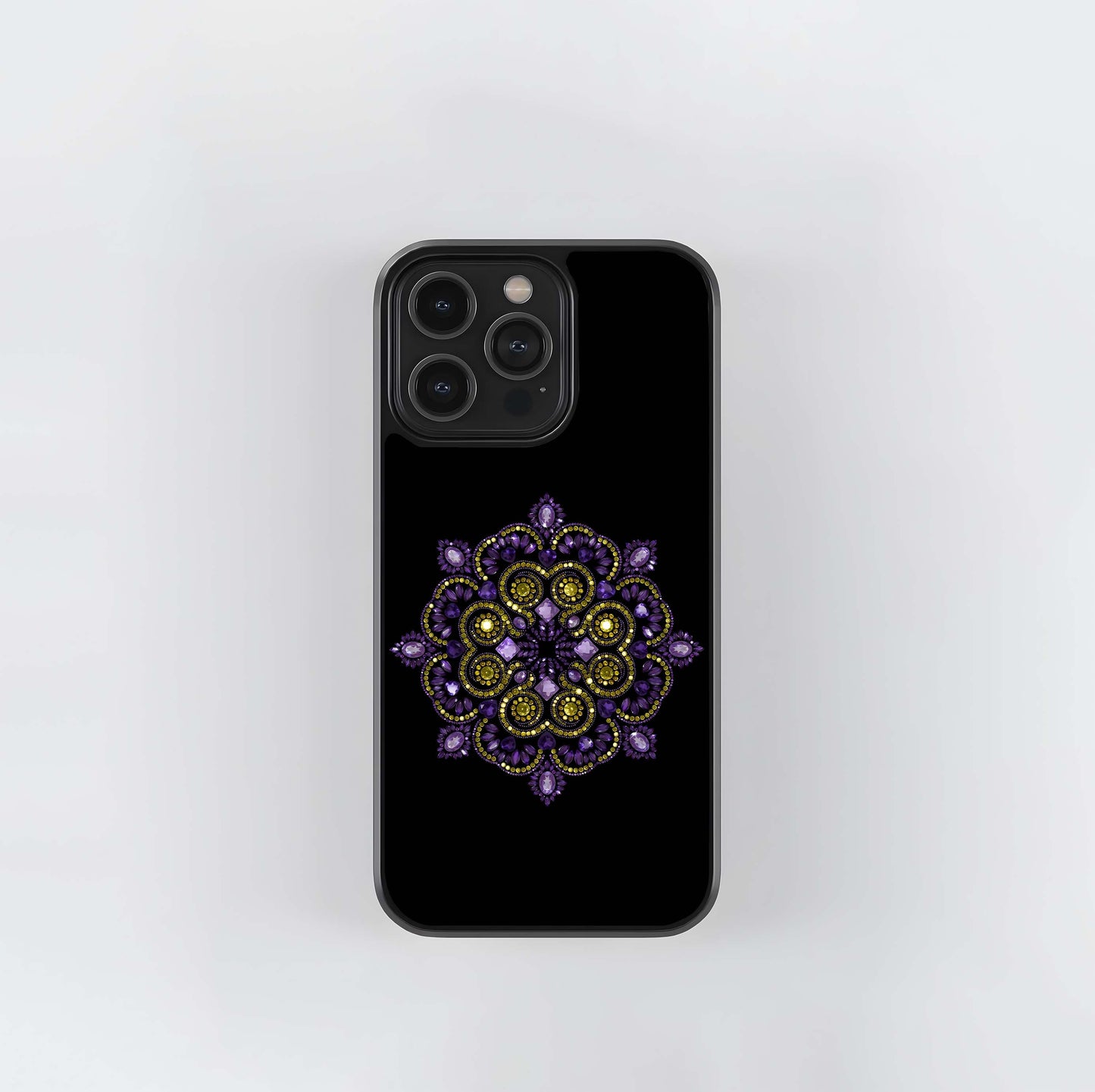 Gemstone Mandala Glass Case