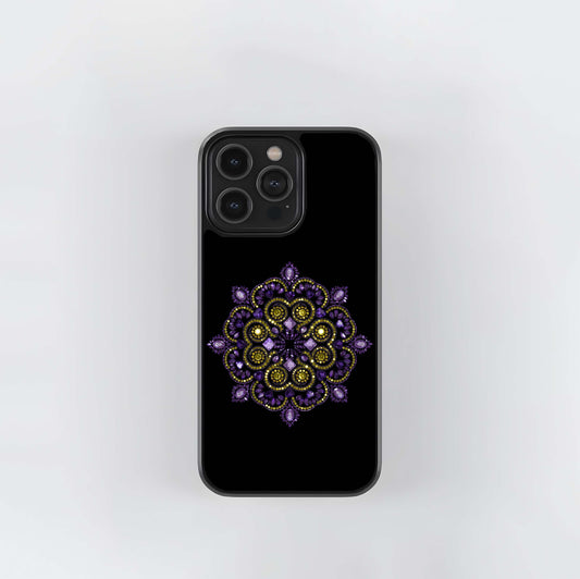 Gemstone Mandala Glass Case