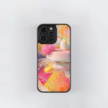 Abstract Bloom Mix Glass Case