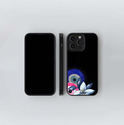 Abstract evil eye Glass Case