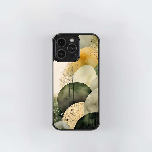 Abstract Forest Shapes Glass Case