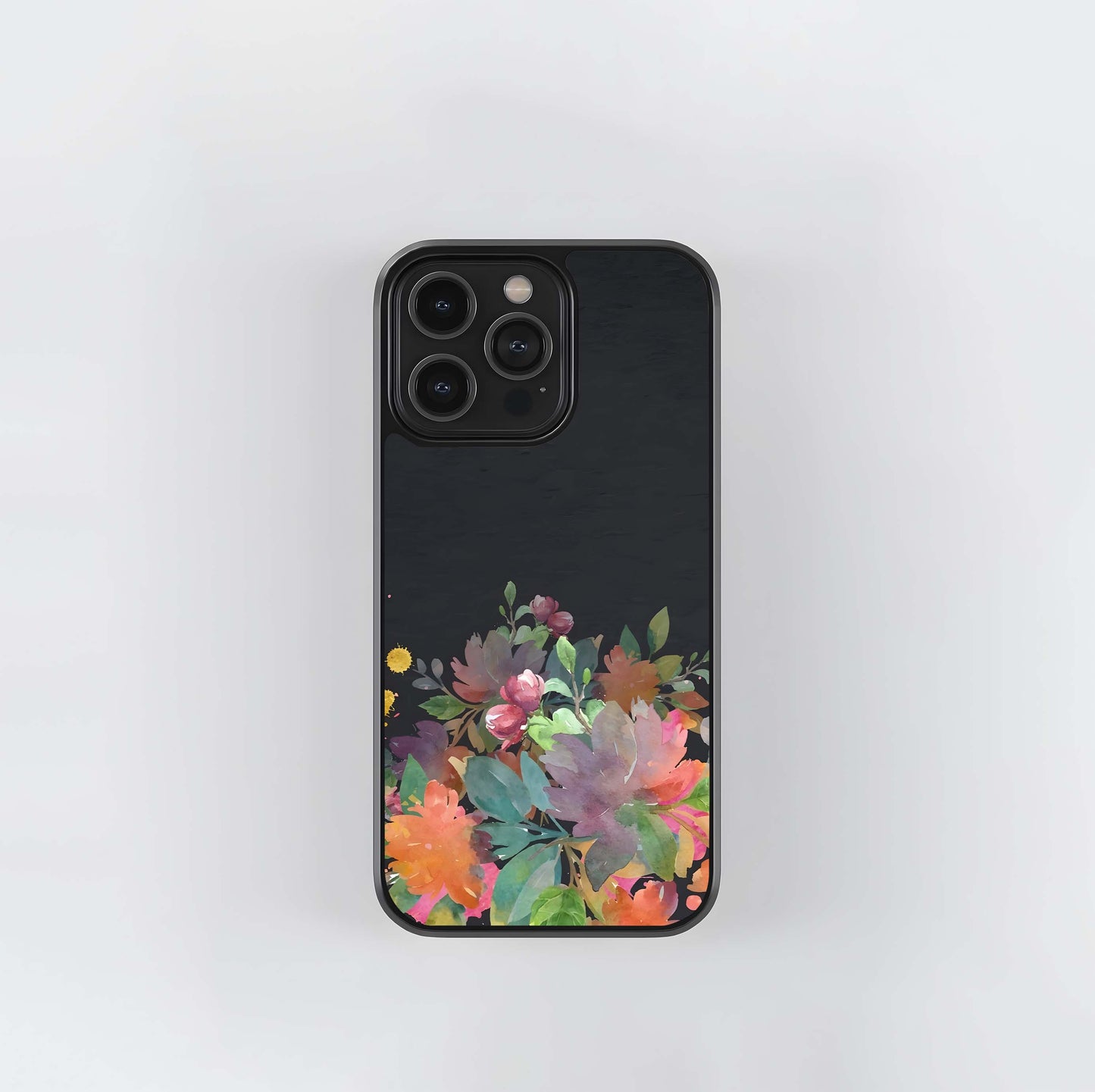 Watercolor Flame Petals Glass Case