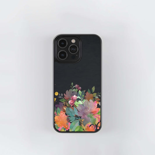 Watercolor Flame Petals Glass Case