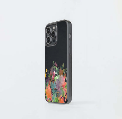 Watercolor Flame Petals Glass Case