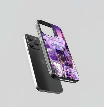 Dreamy Purple Vibes Glass Case