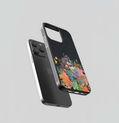 Watercolor Flame Petals Glass Case