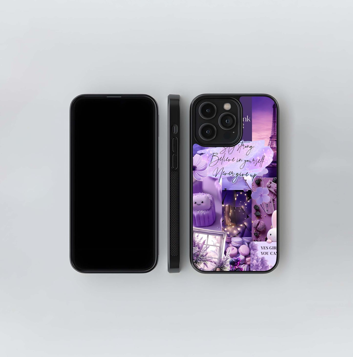 Dreamy Purple Vibes Glass Case