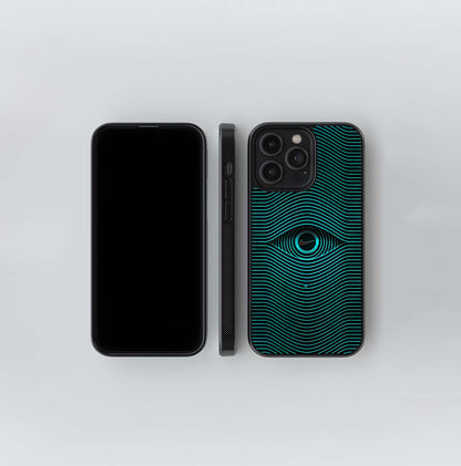 Cyber Eye Line Art (Nike) Glass Case