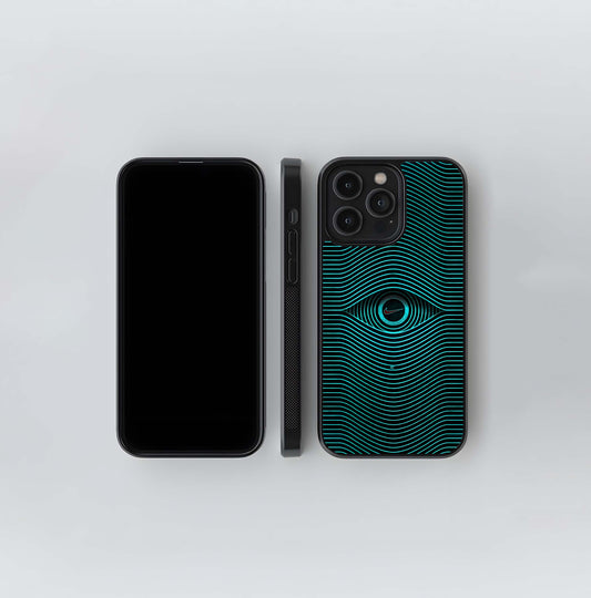 Cyber Eye Line Art (Nike) Glass Case