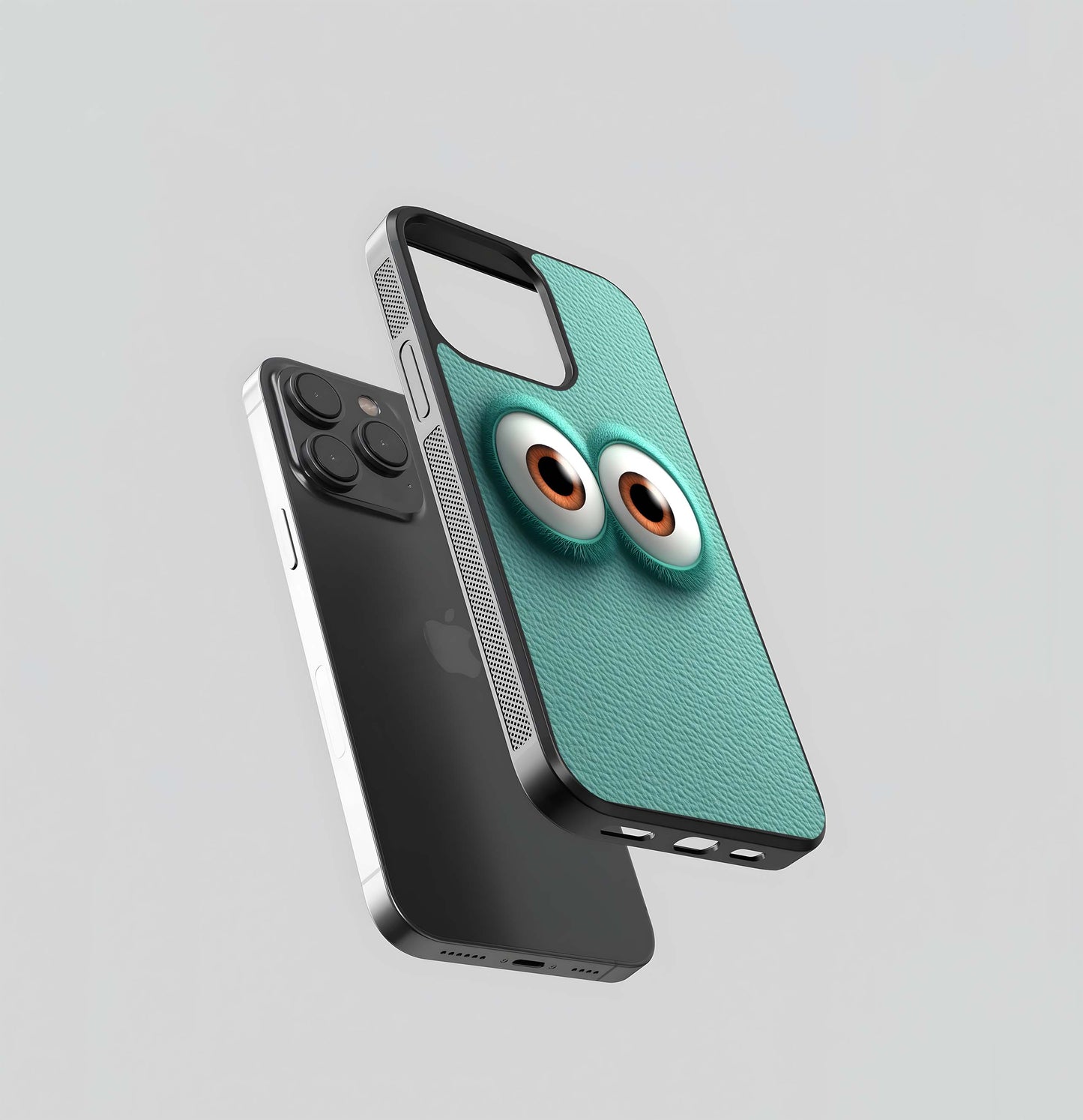 Aqua Monster Eyes Glass Case