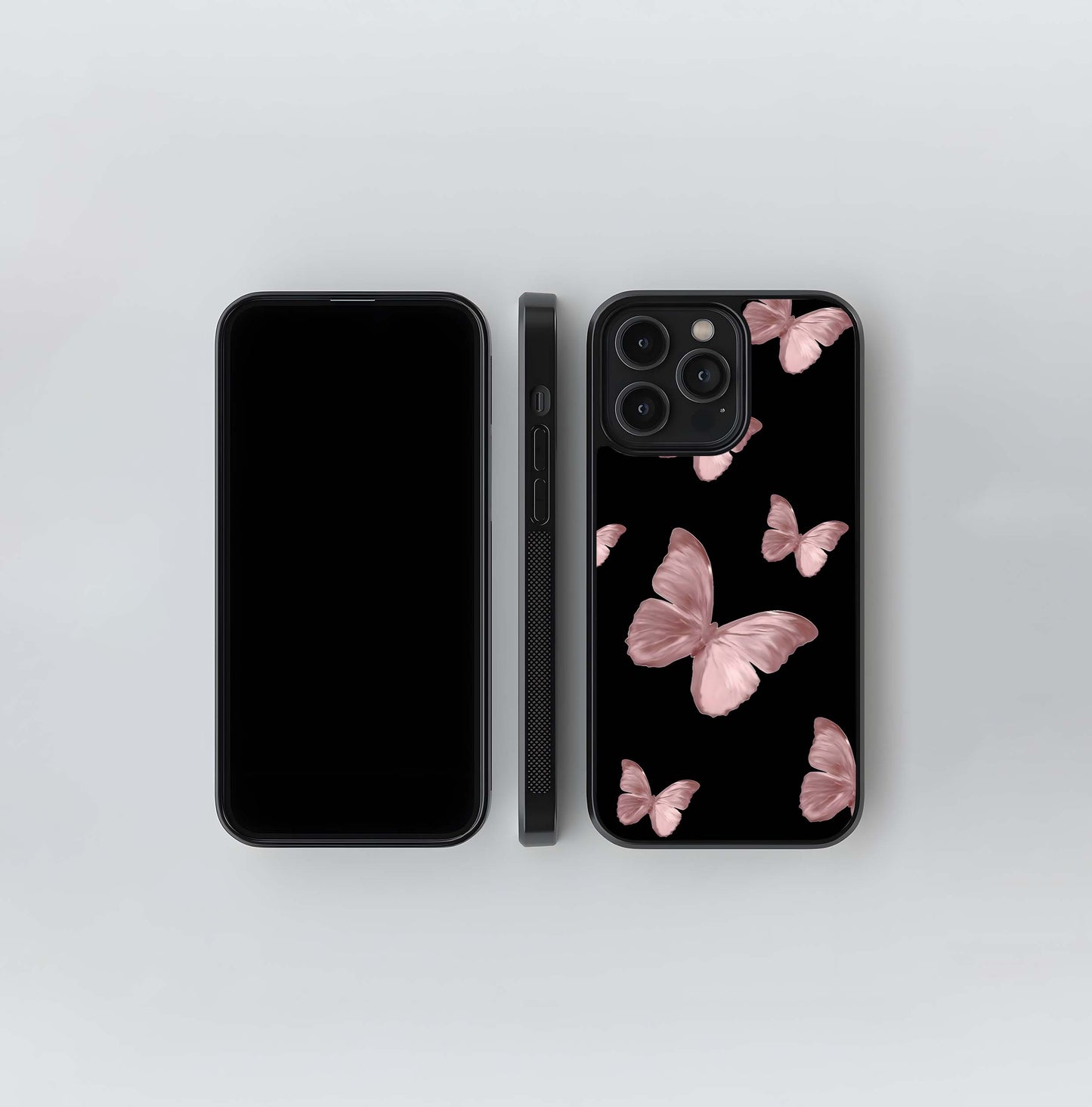 Butterfly Pattern Glass Case