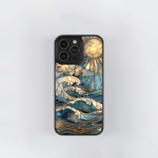 Oceanic Stained- Printed Glass Case