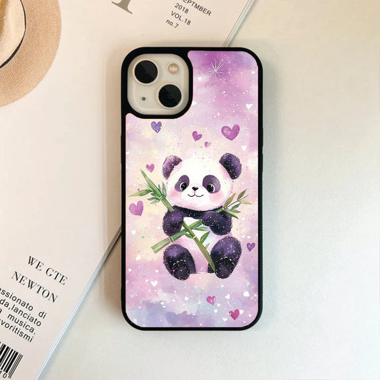 Baby Heart Panda Glass Case / Cover