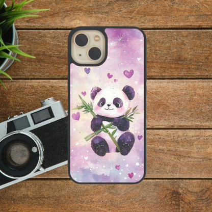 Baby Heart Panda Glass Case / Cover