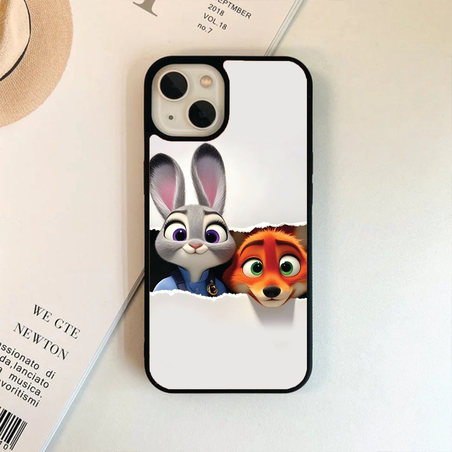 Bunny Fox Cut Glass Back Cover for Apple iPhone
