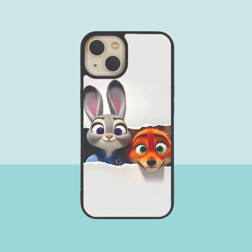 Bunny Fox Cut Glass Back Cover for Apple iPhone