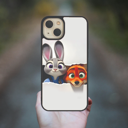 Bunny Fox Cut Glass Back Cover for Apple iPhone