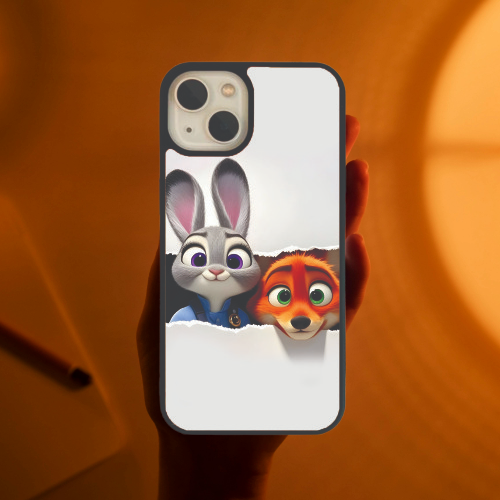 Bunny Fox Cut Glass Back Cover for Apple iPhone