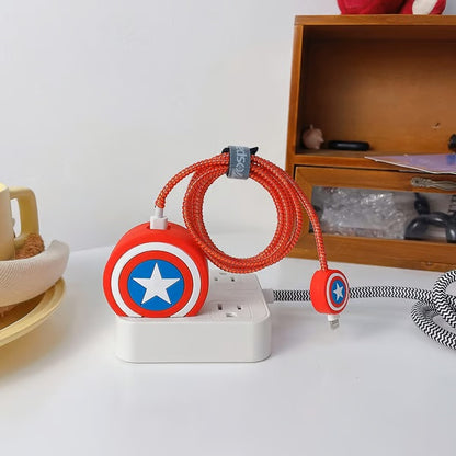 Captain America charger case & protector Cable APPLE IPHONE SILICON CASE Stylish and durable USB charger