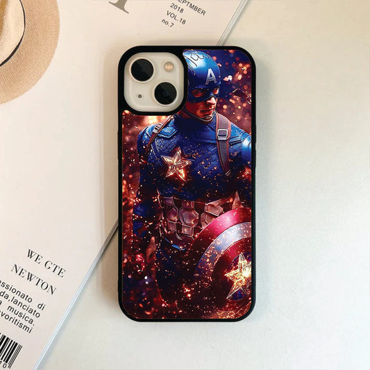 Captain America Themed Glass Case / Cover