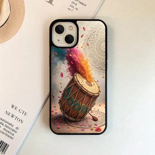 Colorful Dhol Glass Case / Cover