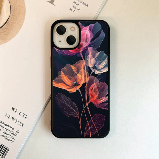 Colorful Flower Glass Case / Cover