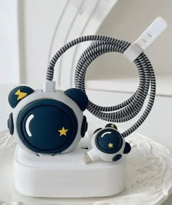 Cute Animal prolet charger case & protector Cable APPLE IPHONE SILICON CASE Adorable star-themed charging accessory
