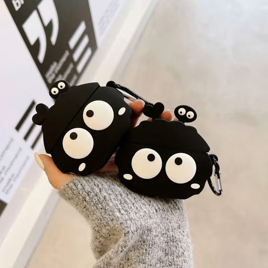 Cute Black Cartoon Character SILICON Airpods Case Cover For AIRPODS PRO 2 Adorable protective case AIRPODS PRO 2