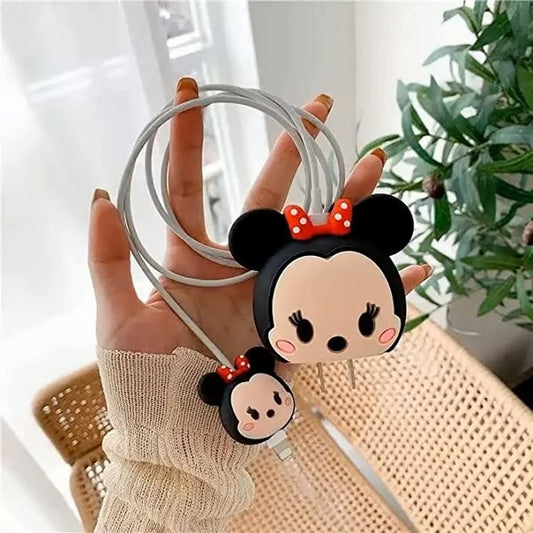 Cute Character charger case & protector Cable APPLE IPHONE SILICON CASE Adorable and functional USB cable