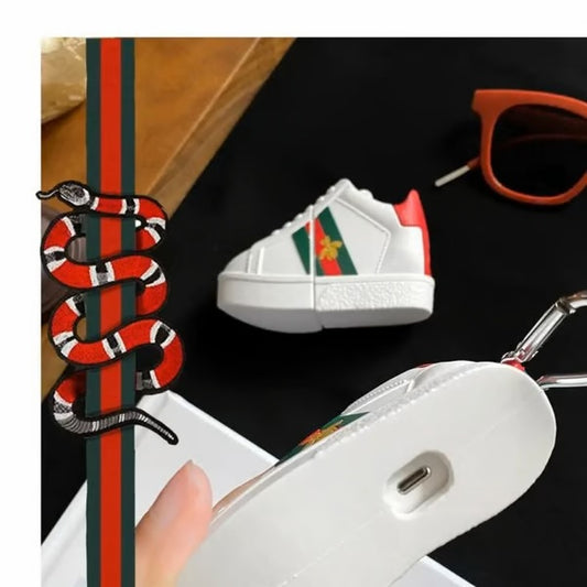 WHITE Sneakers SILICON Airpods Case Cover For Airpods 1/2 Trendy white sneakers with iconic design