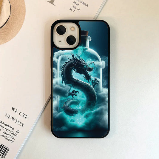 Dragon On Bottle Themed Glass Case / Cover