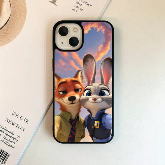 Cute Bunny Fox Glass Case / Cover