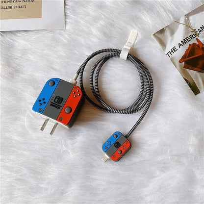 Nintendo Switch-Themed charger case & protector Cable APPLE IPHONE SILICON CASE Stylish and functional charging accessory