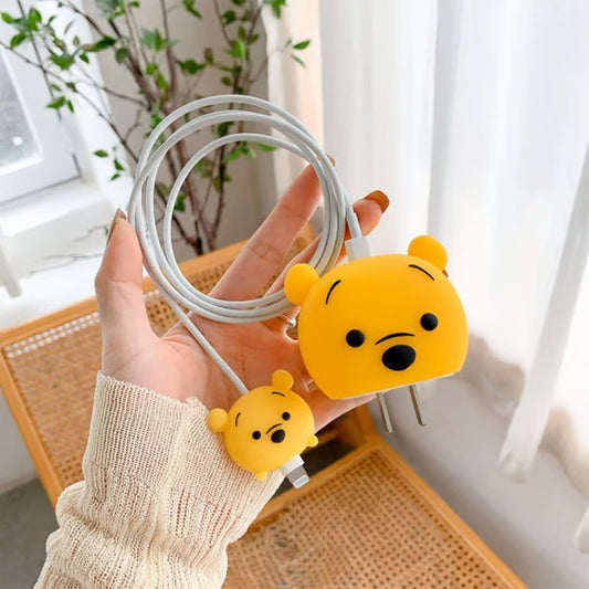 Winnie the Pooh charger case & protector Cable APPLE IPHONE SILICON CASE Winnie the Pooh charger Case