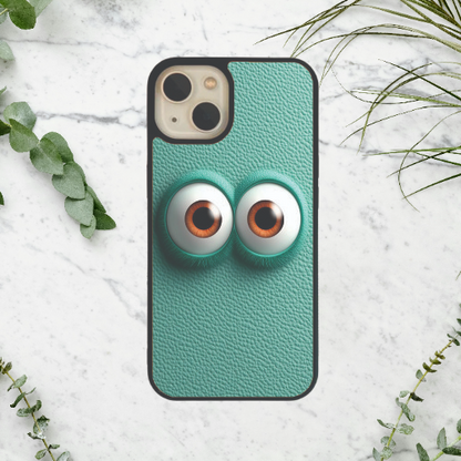Background Lather eye print glass Case / phone cover