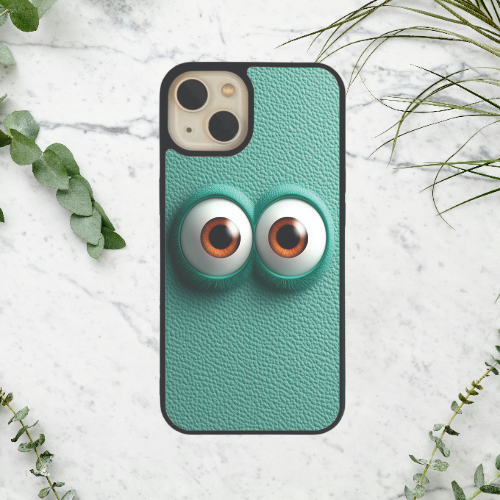 Background Lather eye print glass Case / phone cover