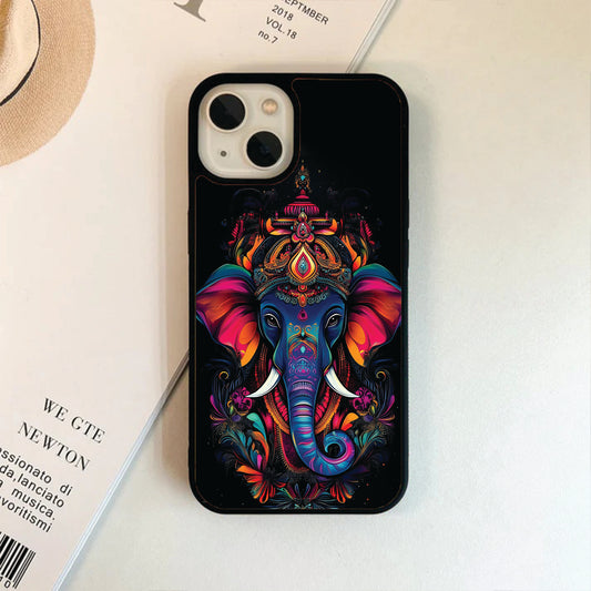 Spiritual Shri Ganesh Lord Themed Glass Case / Cover
