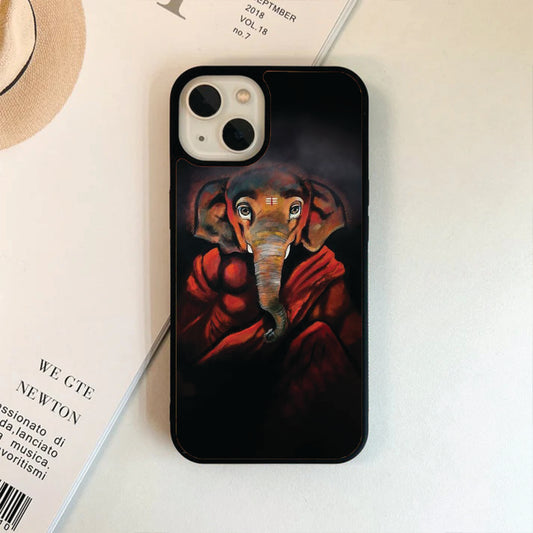 Shri Ganesh ji Themed Glass Case / Cover